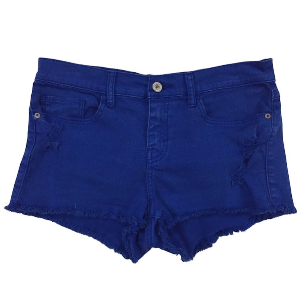 Abercrombie Bright Blue Cutoff Jean Shorts High Rise Size 2 / 26‎